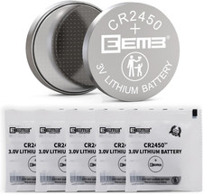 Batterie a Bottone Al Litio CR2450, 3V, 5 Pezzi