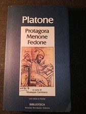 PLATONE PROTAGORA MENONE FEDONE L'ESPRESSO 