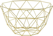 Porta Frutta in Metallo Oro – Cesto Portafrutta Design Moderno per Cucina E Tavo