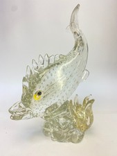 VETRO DI MURANO GRANDE PESCE A BOLLICINE DI SEGUSO VETRI D'ARTE FLAVIO POLI