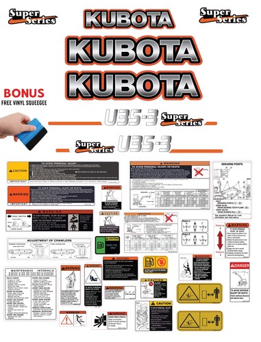 Adatto per kubota u35 - per, u35-3
