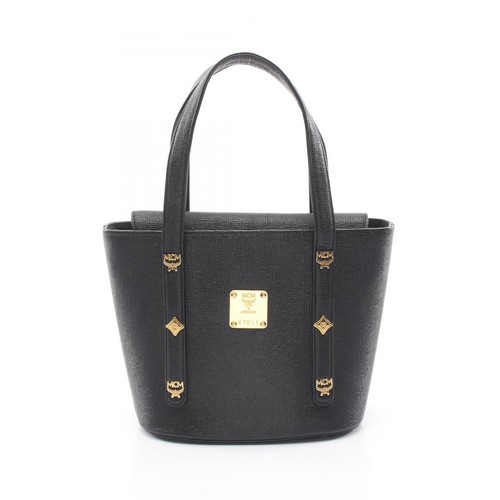 Borsa mano mcm logo borchie - mcm,
