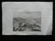 Incisione Veduta di Cantalupo e Bardella Comarca di Roma Zuccagni Orlandini 1845