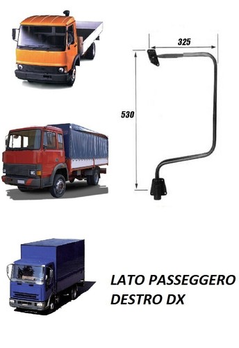 Braccio specchio adatto a - dx,
