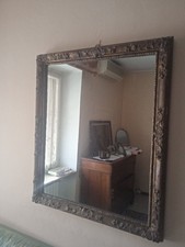 ANTICO Specchio Inizi 900  Grossa Cornice In Legno intarsiata Stile Barocco