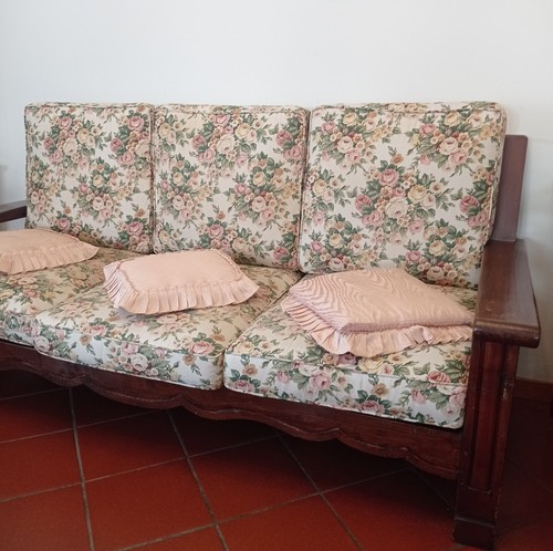 Divano massello castagno - , arte