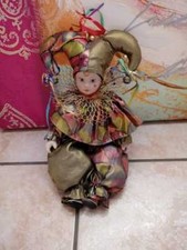 BAMBOLA DI PORCELLANA anni '60 ( ARLECCHINO ), Capodimonte , artistica , DECORO