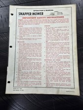 Rasaerba Snapper Serie CV212 P H PH Operatore Ricambi Illustrati Manuale