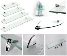 SCAFFALE MENSOLA DA PARETE VETRO TRASPARENTE MENSOLA CUCINA CASA UFFICIO BAGNO LIBRERIA