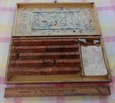 Antico set timbri blocco legno