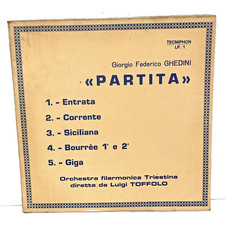 GIORGIO FEDERICO GHEDINI L. TOFFOLO "PARTITA" LP 33RPM 1966 TECNIPHON LP. 1 RARO