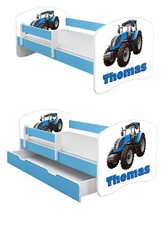 Letto per bambino Cameretta per bambino con materasso BLU ACMA II