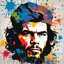 Pezzo da esposizione! Che Guevara Splash 01 60x60 tela 5 cm/pop art/street art