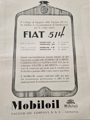 1930 pubblicità auto fiat - 1930,