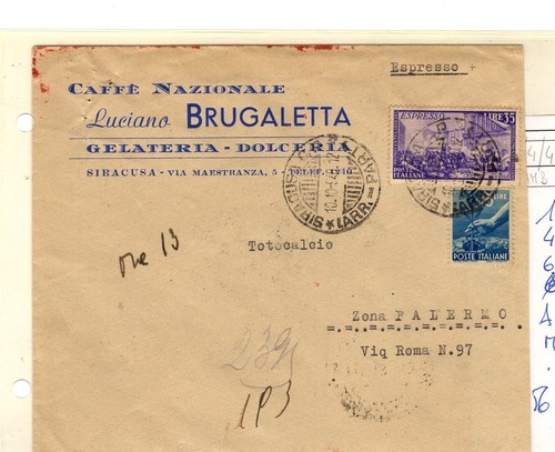 Storia postale lettera