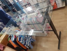 Grande Tavolo 90 x 140 Negozio come nuovo Vetro Temperato Appenderia