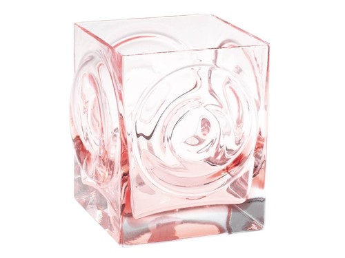 Vaso vetro chicago rosa cm - vaso,