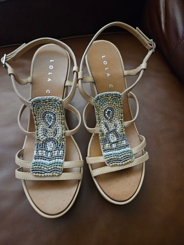 Sandali lola cruz zeppa - sandali, beige