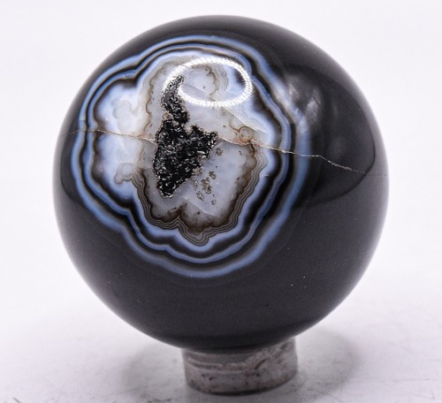 Sfera agata nera - sfera, di