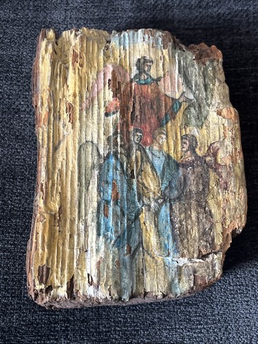 Vintage hand painted driftwood - hand,