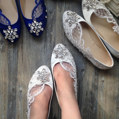 Scarpe basse raso bianco