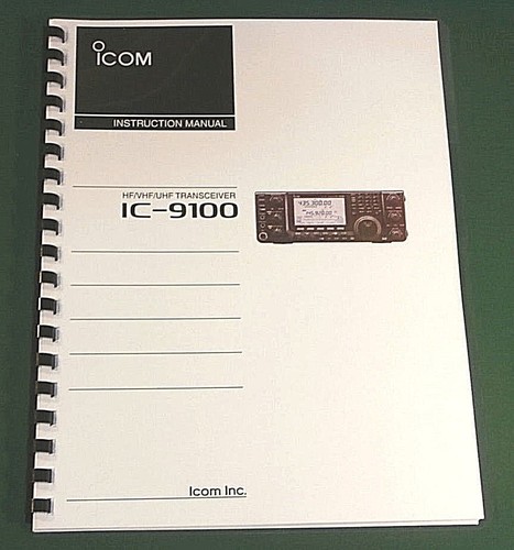 Icom 9100 manuale di - icom, ic-9100