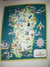 '50 vecchia cartina SARDEGNA
