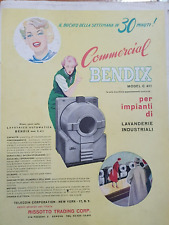 BENDIX VINTAGE PUBBLICITA' LAVANDERIE  PUBBLICITA' D'EPOCA ADVERTIS ADV-1222