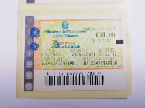 Marca bollo 30 anno - da, da