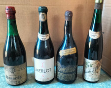 Lotto 4 Bottiglie Vino Vintage Bonarda 72 Riva del Garda 67 Refosco 71  Recioto