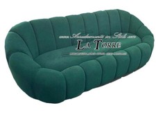 Divano conchiglia classico moderno 3 o 2 posti velluto verde TR04
