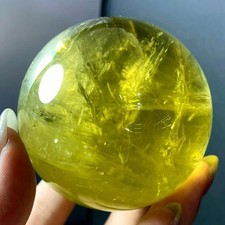 Sfera di quarzo citrino naturale superiore 260 g sfera di cristallo energia gemma Reiki