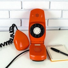 Telefono A Disco Grillo Vintage Siemens Anni 60 Desing Zanuso Sapper Arancione
