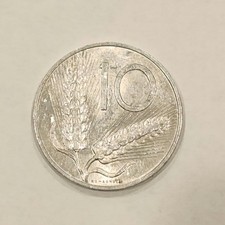 1972 Italy 10 Lire World Coin