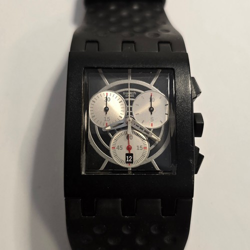 Swatch square chrono sueb400 - chrono,