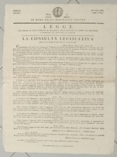XX312-RARO MANIFESTO DELLA REPUBBLICA LIGURE 1800
