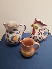 3X Brocca In Ceramica Volpi