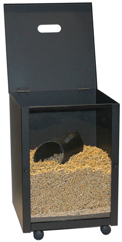 Cestino pellet con ruote