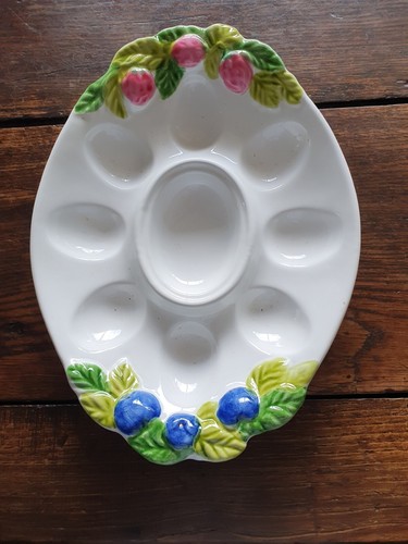 Piatto portauova ceramica - portauova, in