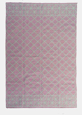 Double Crossed-200x300 cm modern design rug carpet tappeto handmade pink, green