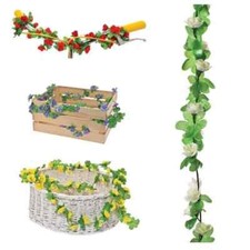 Ghirlanda con fiori bianchi - fiori,