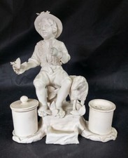 ANTICO CALAMAIO NAPOLETANO  PASTORELLO EPOCA 700 CERAMICA GIUSTINIANI