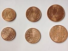 Monete da 1-2-5 Cent Portogallo 2004 Fior di conio mai circolati:"Leggi "