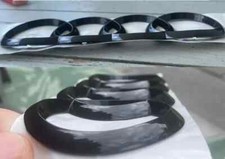 Stemma Posteriore CONCAVO L202xH71mm solo per Audi A7 S7 RS7 NERO LUCIDO