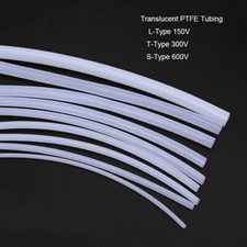 Tubo in PTFE traslucido tipo L/T/S tubo flessibile 150/300/600V tubo a parete sottile resistente all'olio