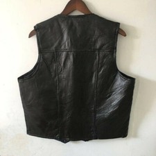 Uomo Vera pelle Gilet Top