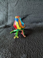 scultura uccellino metallo