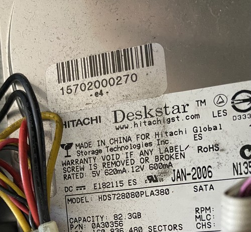 Hard disk hitachi deskstar - disk,