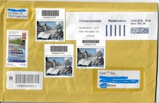 LETTERA  RACC. CON  TRE FRANCOBOLLI CODICE A BARRE  N°1375  ANNO 2011