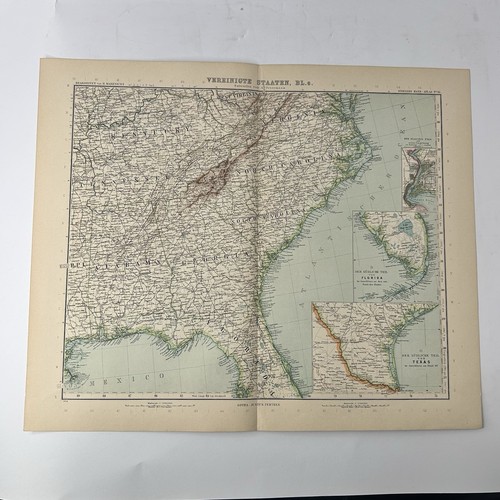 Stampa antica mappa - , vereinigte